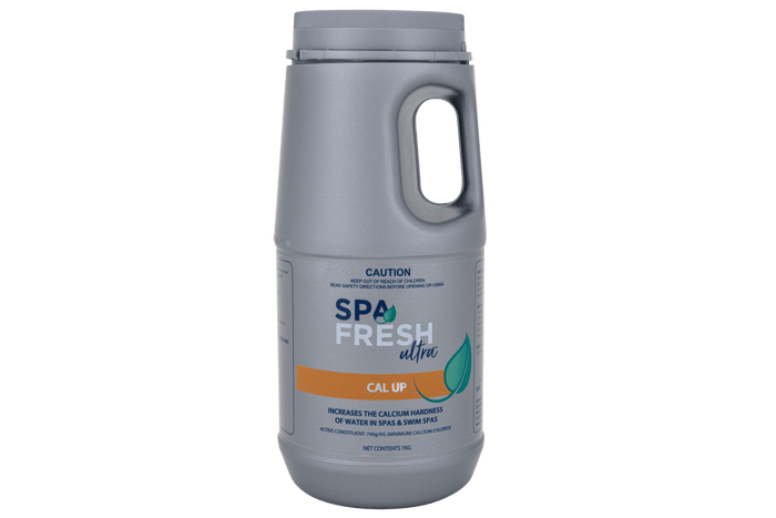 Spa Fresh ULTRA Cal Up 1kg calcium hardness increaser for spas and hot tubs used to balance water and protect equipment from corrosion and etching.