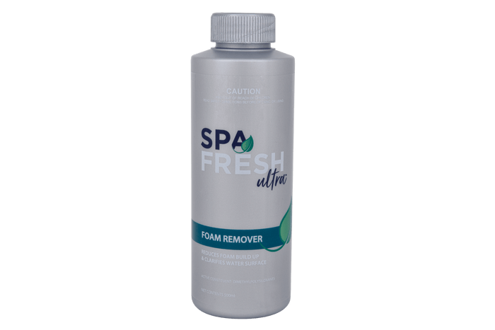 Spa Fresh ULTRA Foam Remover 500ml fast-acting anti-foam treatment for spas and hot tubs, designed to eliminate surface foam, improve water clarity, and restore clean spa water conditions.