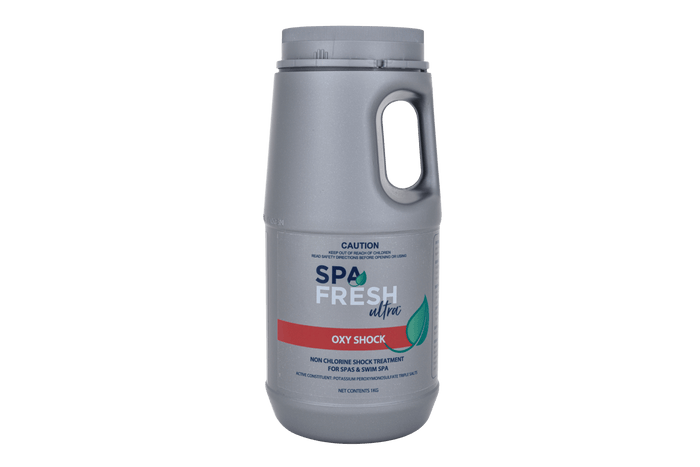 Spa Fresh ULTRA Oxy Shock 1kg non-chlorine spa shock treatment for oxidising contaminants, improving water clarity and reducing odours.