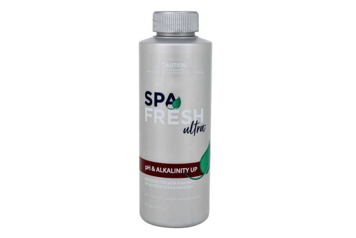 Spa Fresh Ultra pH and Alkalinity Up 500g water balancing chemical for increasing pH and total alkalinity levels in spas, hot tubs and swim spas.