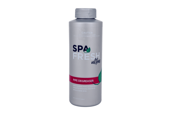 Spa Fresh Ultra Pipe Cleaner 500ml concentrated spa plumbing cleaner for removing biofilm, body oils, calcium deposits and organic buildup from spa pipework.