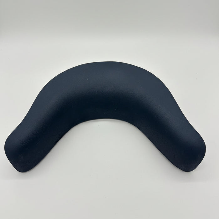 Dark grey spa headrest designed for cyclone neck jet systems, providing ergonomic head and neck support in a spa