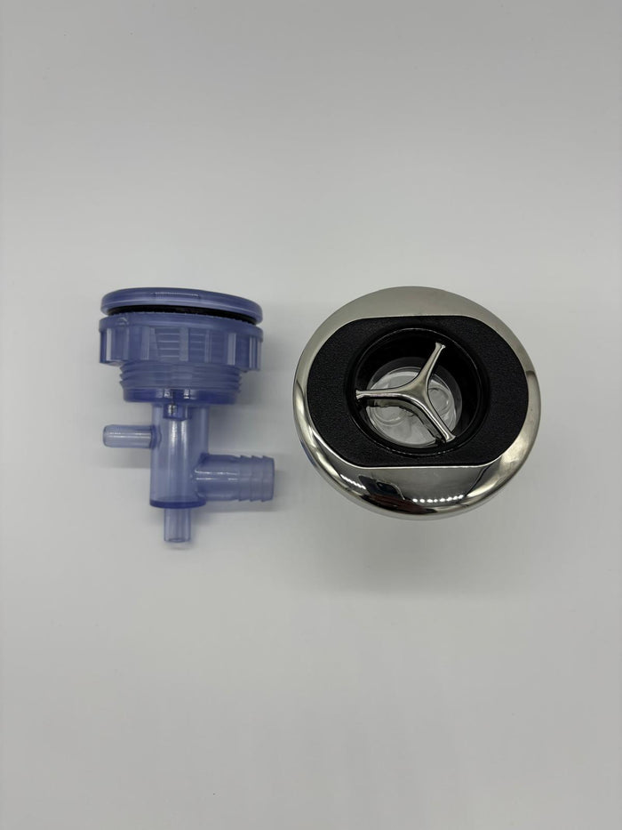 Spa Mini Pulsating Jet 3" Complete with Body Black & Chrome