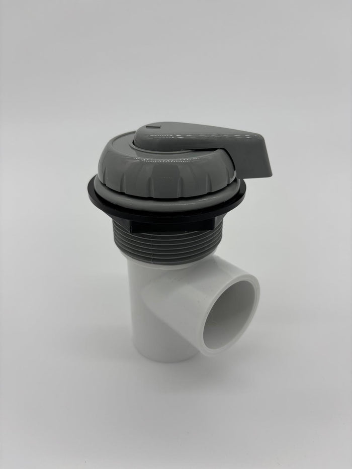 Spa On/Off Control Valve 25mm 2 Way Std Face Grey - 11-4050