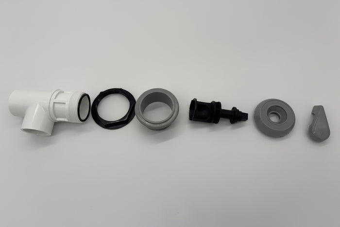 Spa On/Off Control Valve 25mm 2 Way Std Face Grey - 11-4050