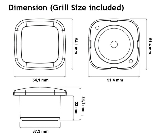 Speaker 1" No Grill - ASPE1INNGR