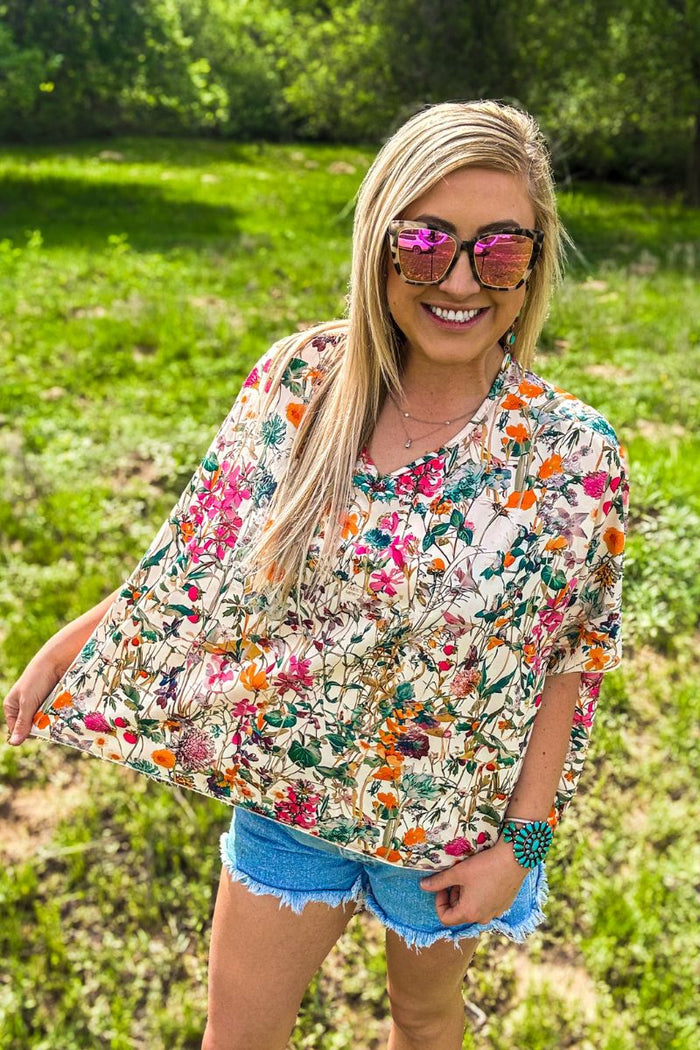 Sterling Kreek Field Flowers Top