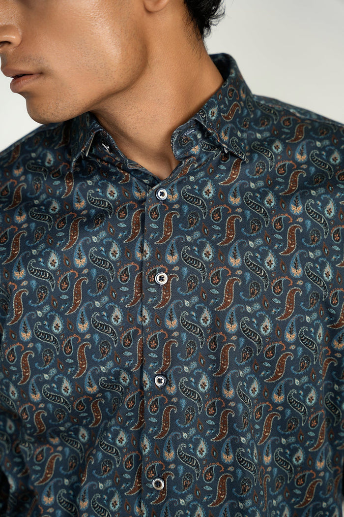 Teal with Paisley Pattern Signature Collection
