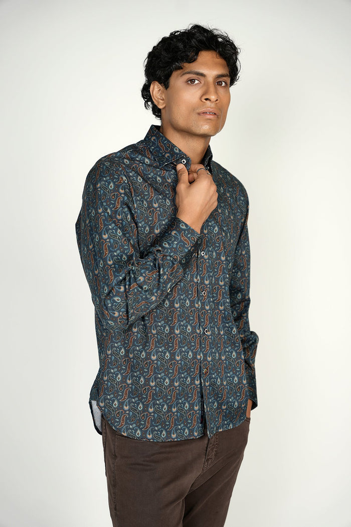 Teal with Paisley Pattern Signature Collection
