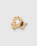 Loulou Lollipop FDA-compliant food-grade silicone teether Pretzel Dog — front view on white background