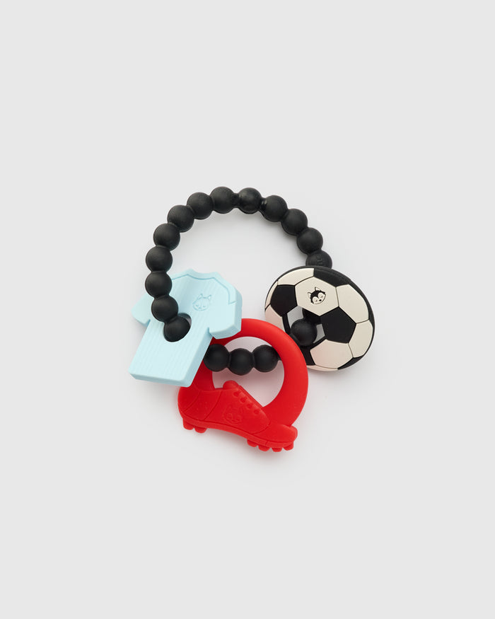 Loulou Lollipop Teething Charms in Skylar Shell — front view on white background