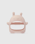 Loulou Lollipop Teething Mitt in Bunny — front view on white background