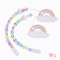 Cotton Cloud Teething Set with silicone teether and clip by Mommy's Charms