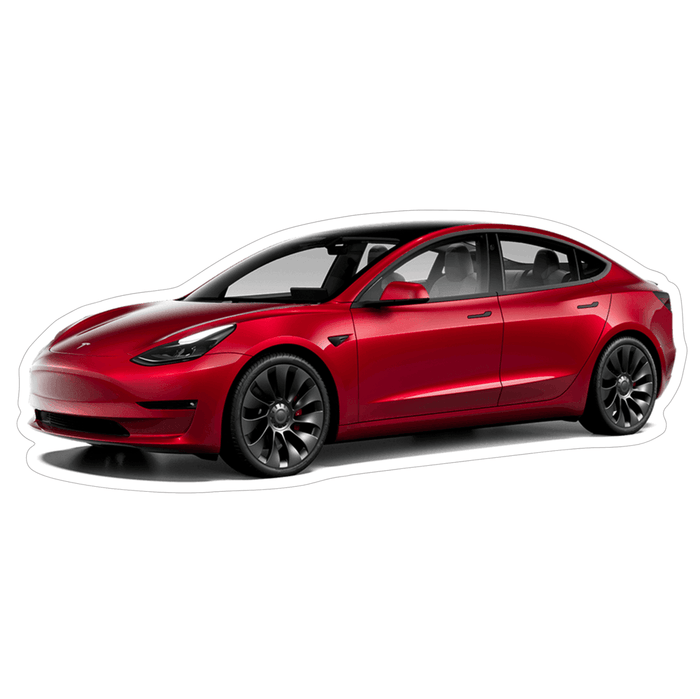 Tesla 3 Electric EV Sedan Vinyl Decal / Sticker - ZSPEC Design LLC - Decals - Decal, lifestyle, sticker, tesla - zspecdesign.com