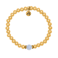 The Cape Bracelet - Gold Filled with Blue Lace Agate Ball