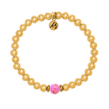 The Cape Bracelet - Gold Filled with Carmine Opal Ball