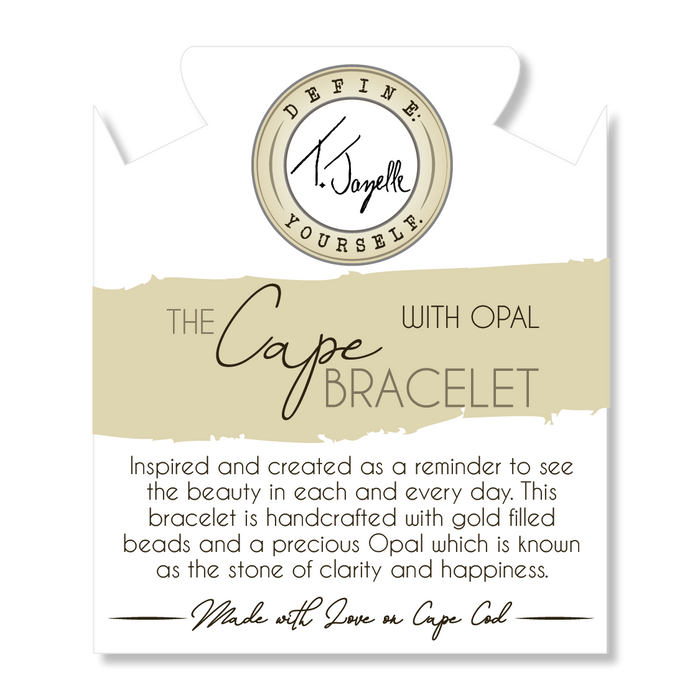 The Cape Bracelet - Gold Filled with Carmine Opal Ball