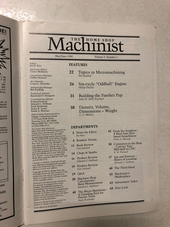 The Home Shop Machinist May/June 1990