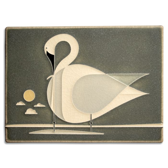 Trumpeter Swan – 6x8 art tile