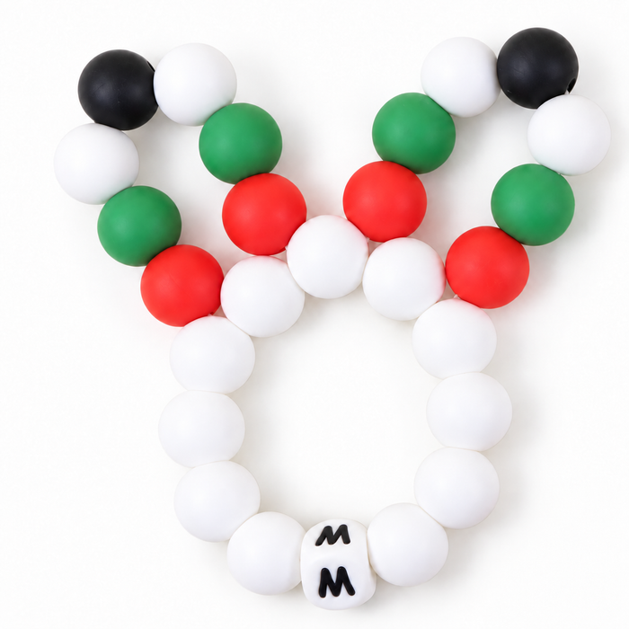 UAE National Day Bunny Ears Silicone Teether – Baby Teething Toy