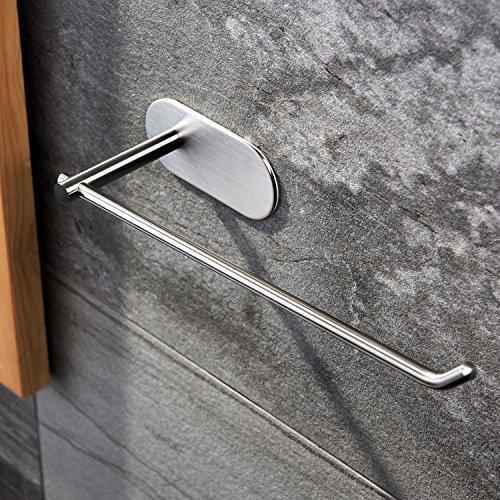 Venagredos Self Adhesive Towel Bar Hand Dish Towel Rack Stick on Towel Holder for Bathroom Kitchen, No Drilling