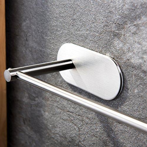 Venagredos Self Adhesive Towel Bar Hand Dish Towel Rack Stick on Towel Holder for Bathroom Kitchen, No Drilling