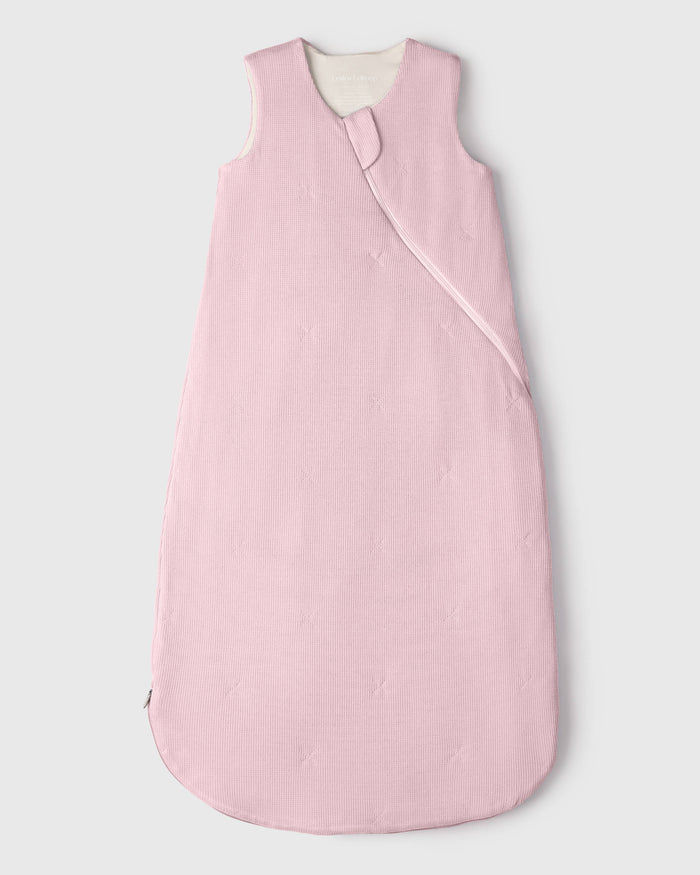 Loulou Lollipop TENCEL 1.0 TOG baby sleep bag in Blush Pink — front view on white background