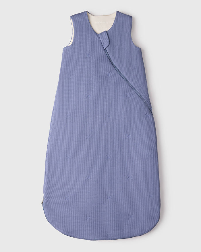 Loulou Lollipop TENCEL 1.0 TOG baby sleep bag in Denim Blue — front view on white background