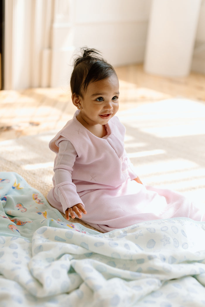 Waffle Baby Sleep Bag 1.0 TOG in TENCEL™ Lyocell - Lilac