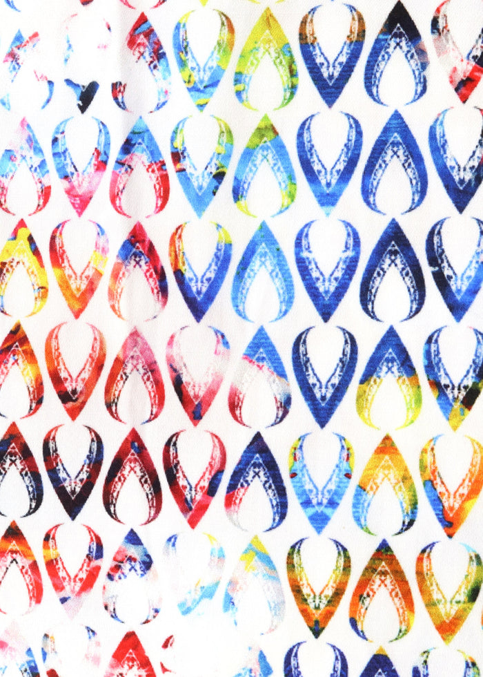 White with Multicolor V's Shirt