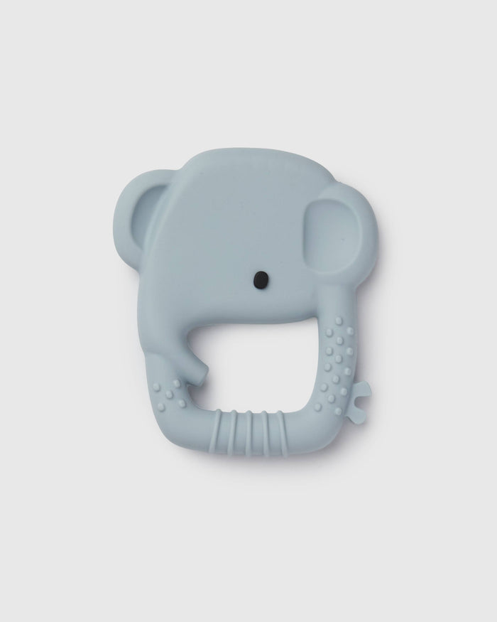 Loulou Lollipop FDA-compliant food-grade silicone teether Eddie Elephant— front view on white background