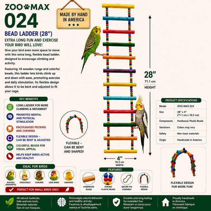 ZooMax 024 Pony Beads Ladder 28" inches
