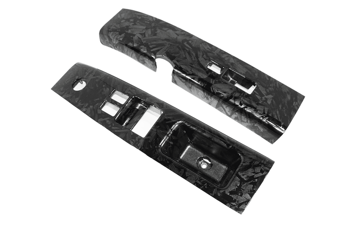 ZSPEC 350z Z33 Interior Door Window Switch Finisher Set, LHD '03-05, Forged Carbon Style - ZSPEC Design LLC - Hardware Fasteners - 350z, 350z Window Switch Finishers, door, finisher, handle, nissan, window - zspecdesign.com