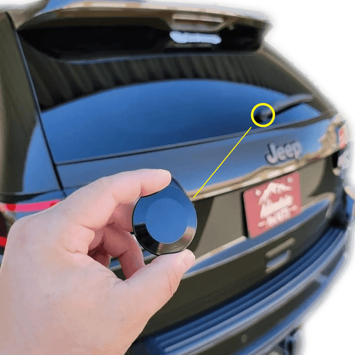 ZSPEC 44mm Rear Wiper Hole-Cover/Cap/Plug, Weatherproof, Billet, Silver Finish - ZSPEC Design LLC - Hardware Fasteners - 44mm, delete, wiper - zspecdesign.com
