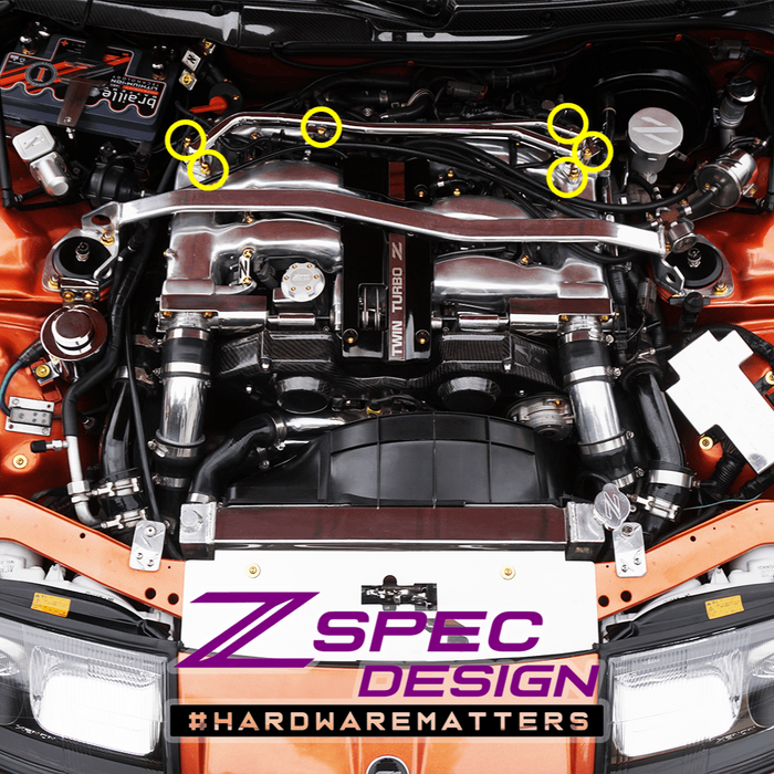 ZSPEC Balance Tube Fastener Kit for '90-96 Nissan 300zx Z32, Titanium Hardware - ZSPEC Design LLC - Hardware Fasteners - 300zx, fastener kit, nissan, stainless, z32 - zspecdesign.com