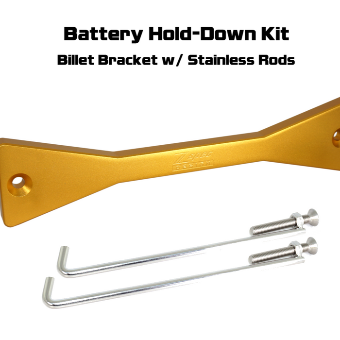 ZSPEC Battery Hold Down/Bracket for Datsun Z/ZX Cars, Billet w/ Stainless Hardware - ZSPEC Design LLC
