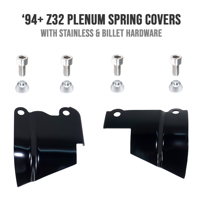 ZSPEC Black Throttle Spring Covers for '94-96 300zx Z32 Plenums, Powdercoated Stainless - ZSPEC Design LLC - Hardware Fasteners - 300zx, j30-style, nissan, throttle, z32 - zspecdesign.com