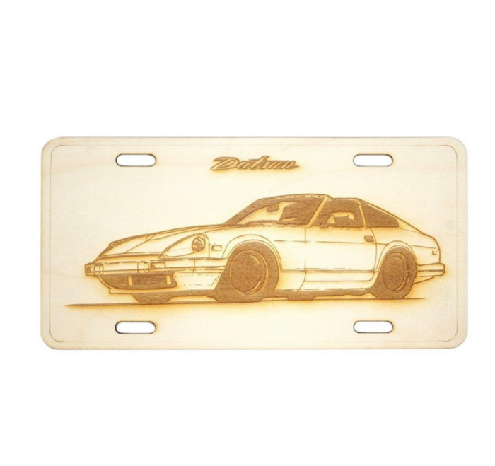 ZSPEC Datsun 280zx S130 Turbo Modified License Plate, Birch, Ornamental - ZSPEC Design LLC - Holiday Ornaments - 280zx, garage art, license, lifestyle, ornament, s130 - zspecdesign.com