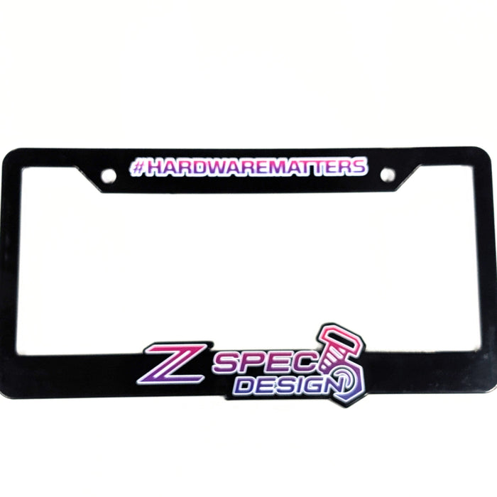 ZSPEC Design License Plate Frame - Super Cool "Hardware Matters!"