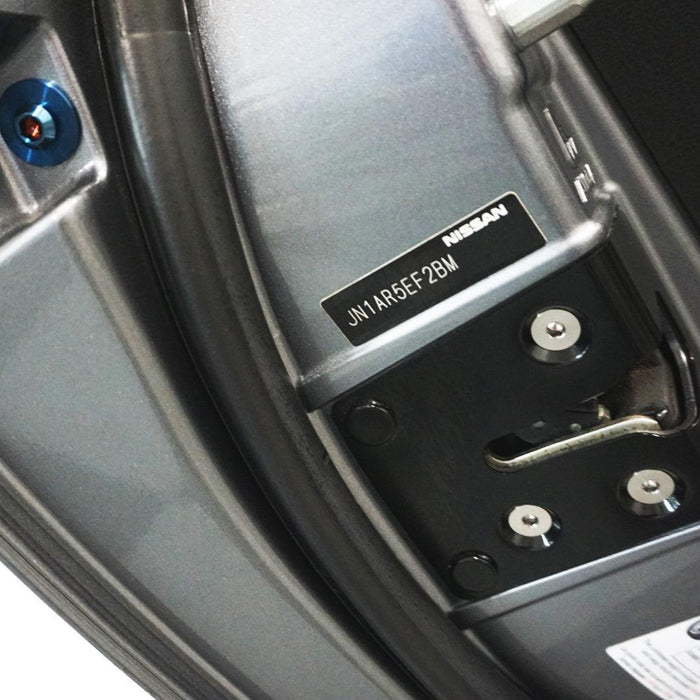 ZSPEC Door Jams Area Dress Up Bolts® Fastener Kit for '09-23 Nissan GTR (R35), Titanium - ZSPEC Design LLC - Hardware Fasteners - door jam, Fastener Kit, gt-r, gtr, nissan, r35, skyline, titanium - zspecdesign.com