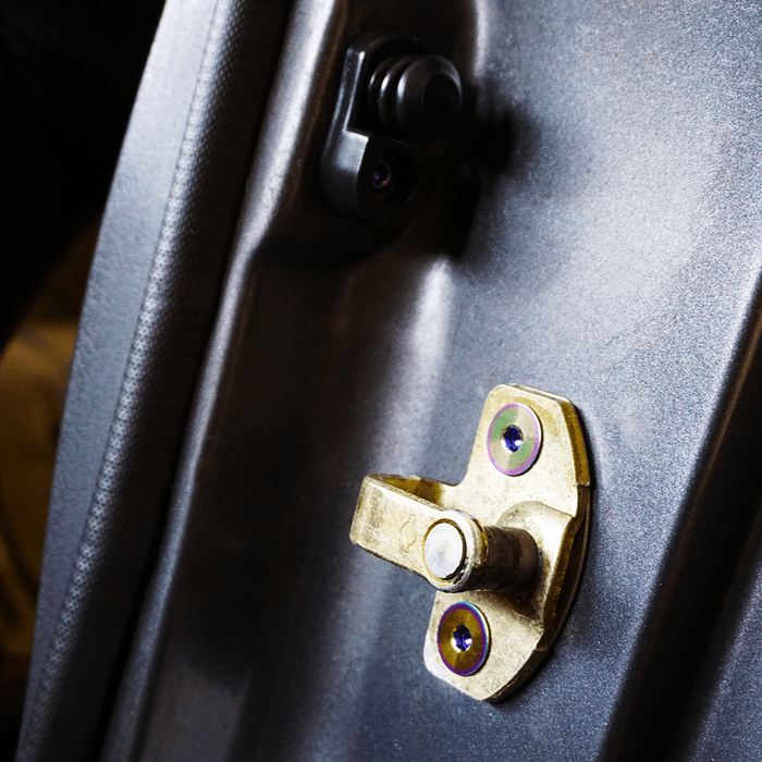ZSPEC Dress Up Bolts® Fastener Kit, Door Jams Area for Nissan 240SX S13 (& Silvia), Titanium - ZSPEC Design LLC - Hardware Fasteners - 240sx, door, door jam, Fastener Kit, nissan, S13, Silvia - zspecdesign.com