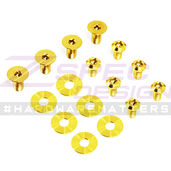 ZSPEC Dress Up Bolts® Fastener Kit, Door Jams Area for Nissan Frontier D41, Titanium - ZSPEC Design LLC - Hardware Fasteners - 300zx, door, door jam, Fastener Kit, nissan, z31 - zspecdesign.com