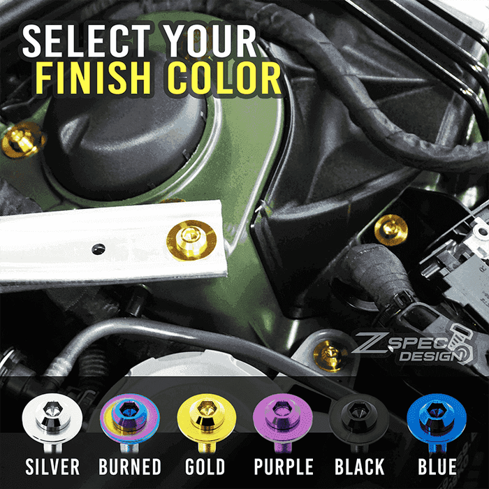 ZSPEC "Right-Side Engine Cover" Fastener Kit for the Honda Grom, Grade-5 Titanium - ZSPEC Design LLC - Hardware Fasteners - Fastener Kit, grom, honda, Motorcycle - zspecdesign.com