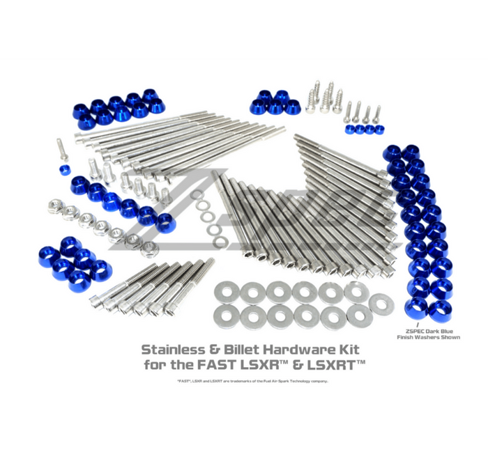 ZSPEC Dress Up Bolts® Kit for FAST 102mm LSXR and LSXRT Manifolds, Stainless & Billet - ZSPEC Design LLC - Hardware Fasteners - LSXR, LSXRT, stainless, Washer Color - zspecdesign.com
