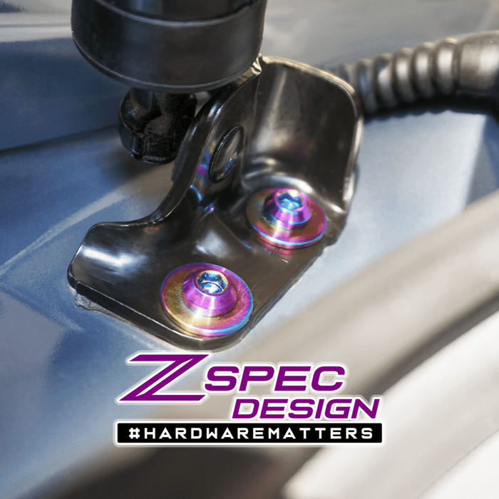ZSPEC Dress Up Bolts® Trunk/Hatch Lift-Gate Fasteners for Mazda CX-3/CX-5/CX-9, Titanium - ZSPEC Design LLC - Hardware Fasteners - cx-9, Fastener Kit, mazda - zspecdesign.com