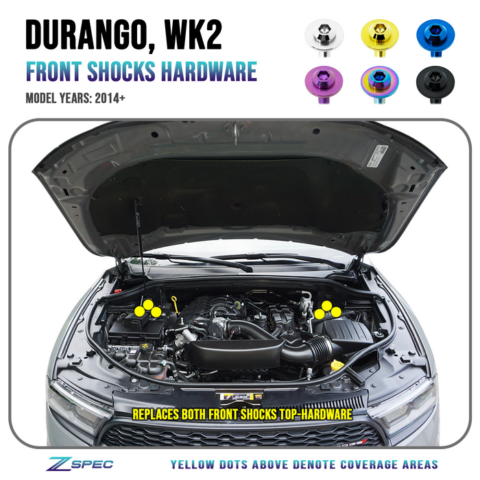 ZSPEC Stage-1 Fastener Kit for '14+ Dodge Durango WK2, Titanium - Dress Up Bolts Hardware Titanium GR5 Grade-5 - ZSPEC Design