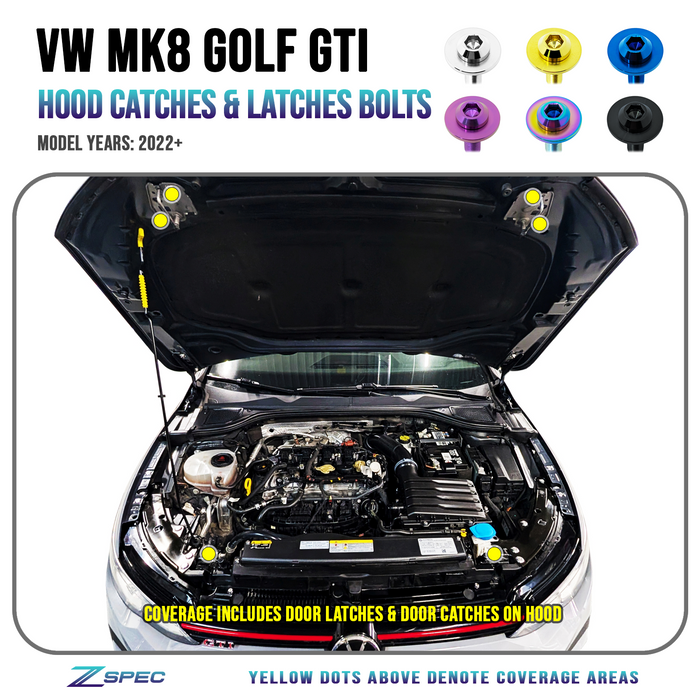 ZSPEC Staged Dress Up Fastener Kit for '22+ VW MK8 Golf GTi, Grade-5 Titanium

Grade-5 Titanium Hardware - Dress Up Bolts, Nuts and Washers from ZSPEC Design