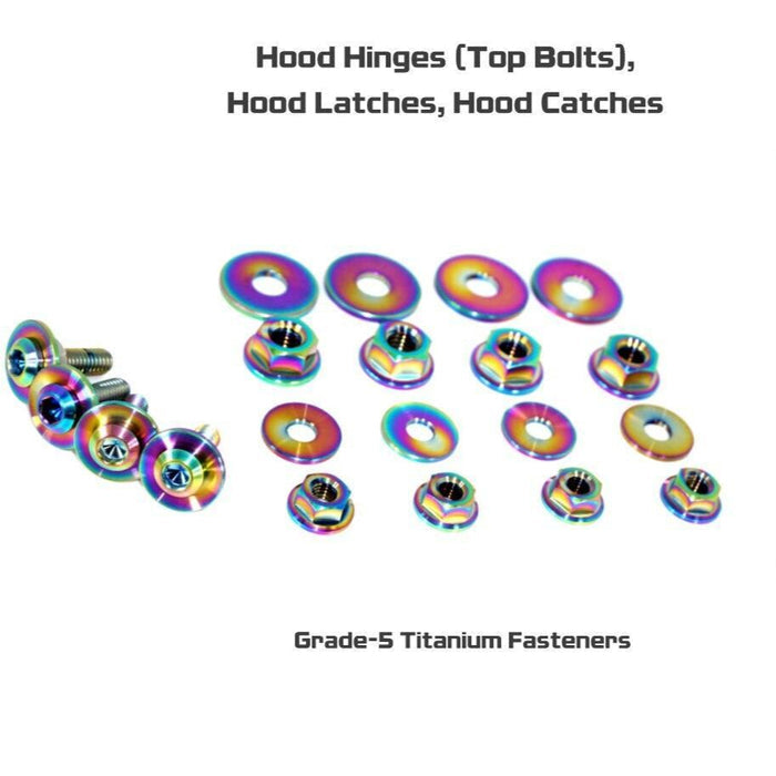 ZSPEC Hood Hinges/Latches/Catches Fasteners for '20+ Toyota Supra MKV GR A90, Titanium - ZSPEC Design LLC - Hardware Fasteners - A90, Fastener Kit, Fasteners, GR, hood, Supra MKV, Titanium, Toyota - zspecdesign.com