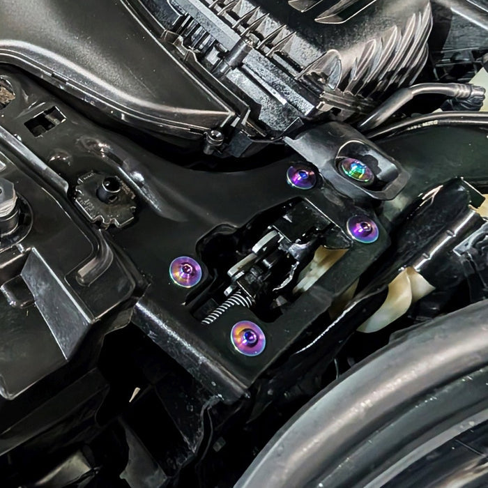 ZSPEC Hood Latches Dress Up Bolts® Fastener Kit, '22+ Mini Cooper F56s, Titanium - ZSPEC Design LLC