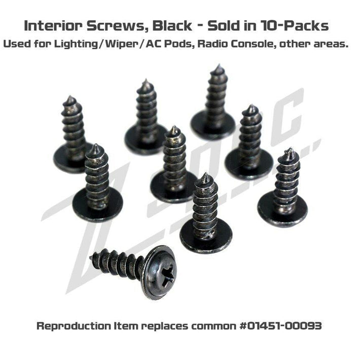 ZSPEC Interior Screws for Nissan vehicles for Z32 300zx and others, 10-Pack - ZSPEC Design LLC - Hardware Fasteners - 10-pack, 300zx, 300zx pods, Fastener, nissan, stereo, z32, z32 pod - zspecdesign.com